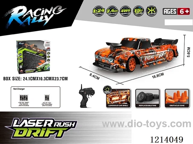 1:24 4WD rc car with light not included battery