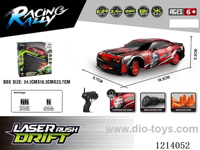 1:24 4WD rc car with light not included battery