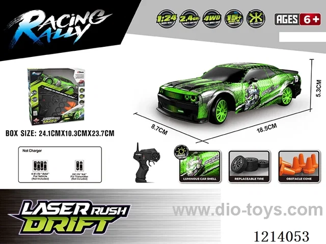 1:24 4WD rc car with light not included battery
