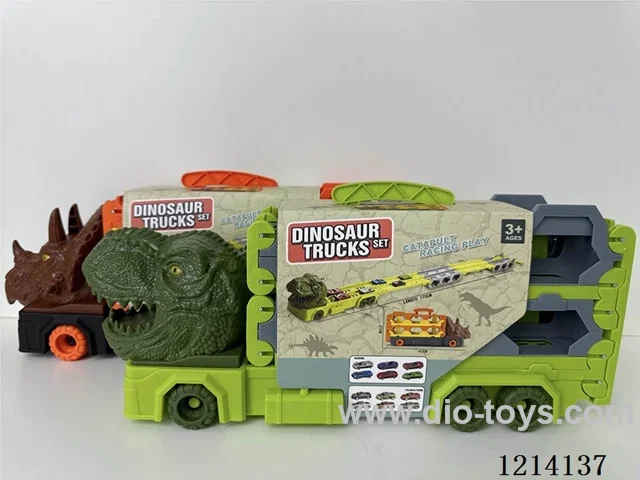 Dinosaur Folding Track Car + 6 Racing Cars