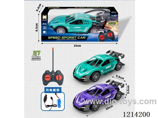27MHz 4ch rc Lamborghini (purple/green 2 color mix, included battery)