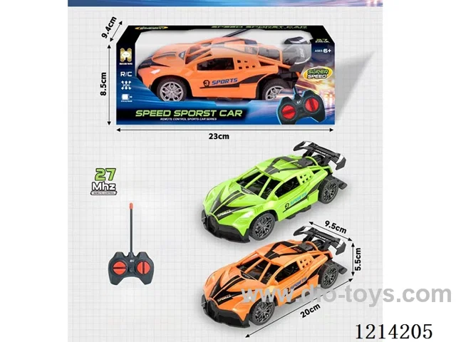 27MHz 4ch rc Bugatti (Orange/Green 2-color mix, not included battery)