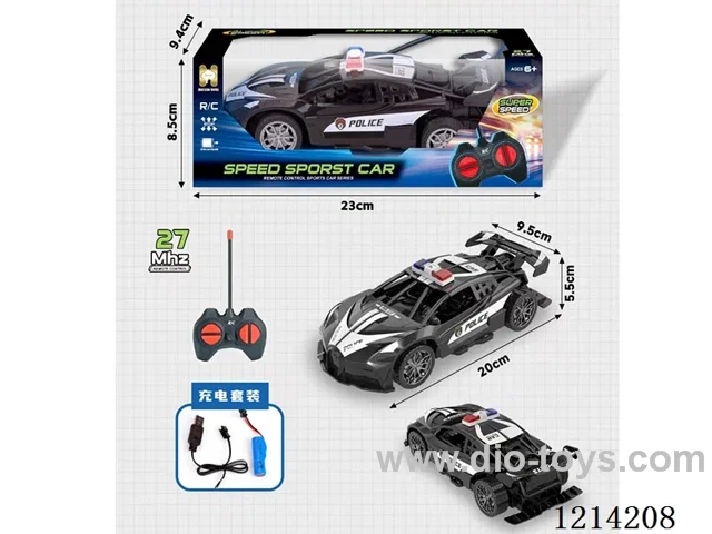 27MHz 4ch rc Bugatti Special Police Roadster (included battery)