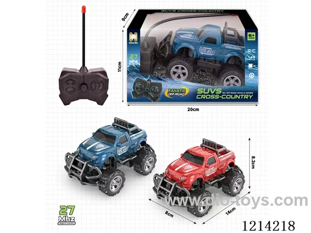 27MHz 1:43 4ch rc Off-Road Pickup Truck (Red/Blue 2-color mix, not included battery)