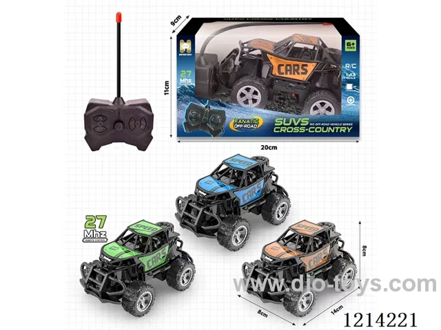 27MHz 1:43 4ch rc Offroad Climber (Orange/Blue/Green 3 color mix, not included battery)