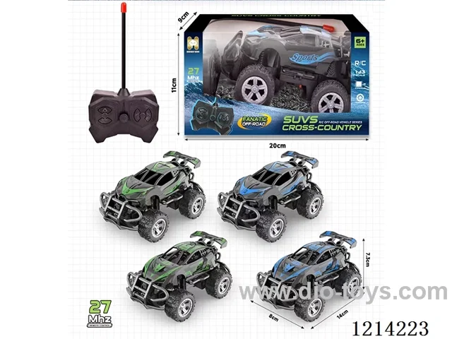 27MHz 1:43 4ch rc Off-Road Skeleton Roadster (blue/green 2 2-color mix, NOT INCLUDED BATTERY)