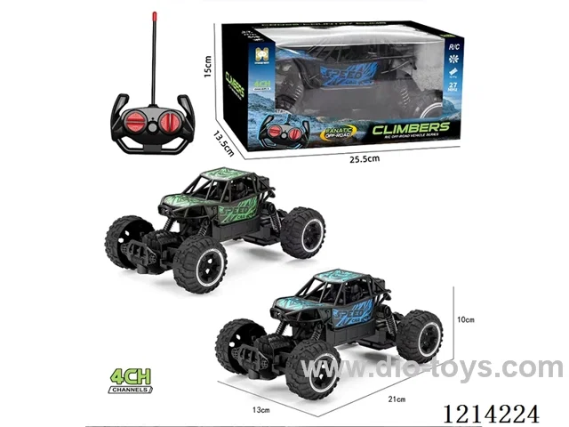 27MHz 4ch rc Climbing Car (blue/green 2 color mix, not included battery)