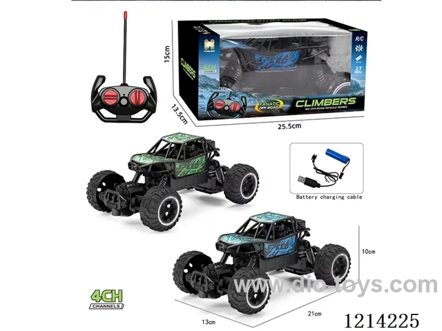 27MHz 4ch rc Climbing Bike (blue/green 2 color mix, INCLUDED BATTERY)