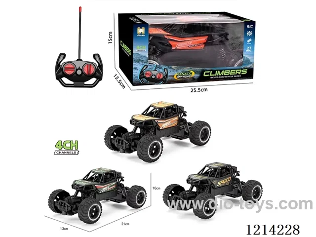 27MHz 4ch rc Alloy Climbing Cart (black/orange/green 3 color mix, not included battery)
