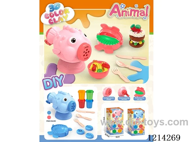 colored clay machine set