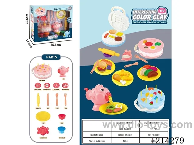 colored clay machine set