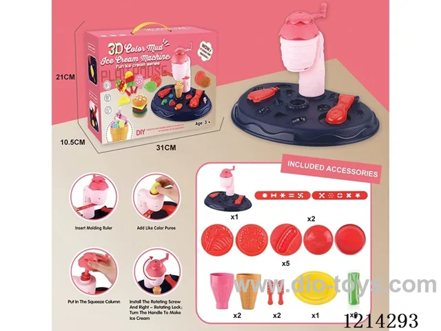 colored clay machine set
