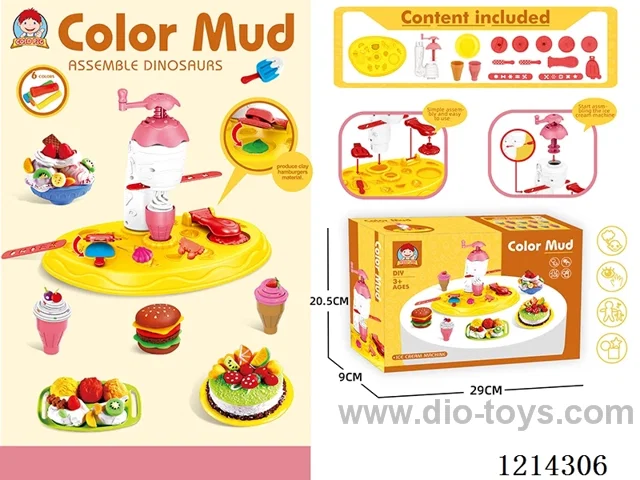 colored clay machine set