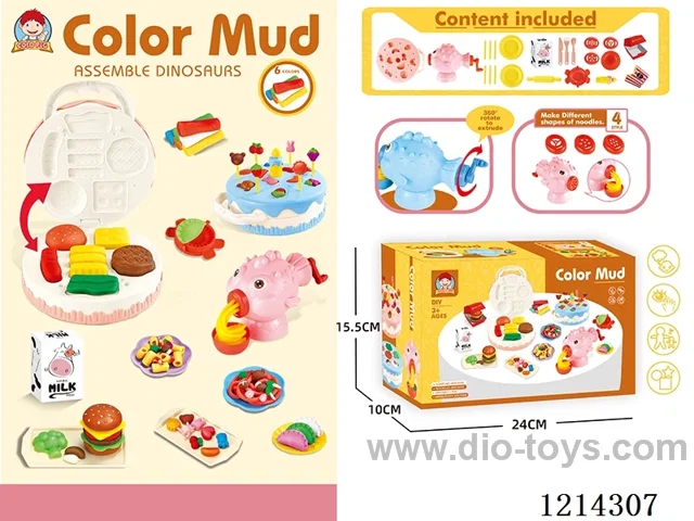 colored clay machine set