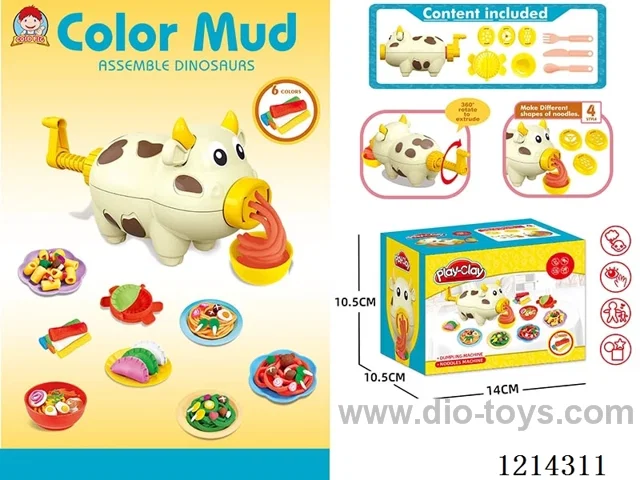 colored clay machine set