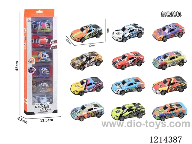 Pull back alloy racing car 6PCS