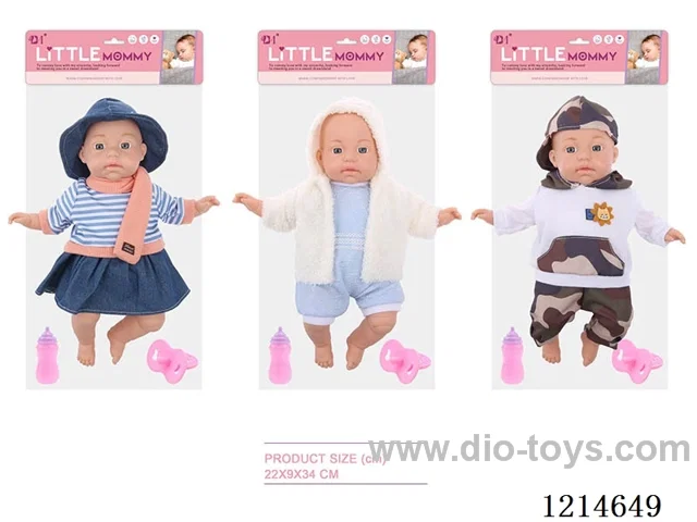 14 inch Cotton Body Doll Eco-friendly 12 Voices IC (3 Mixed)