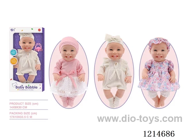 12 inch Smiley Doll (3 mixed) (Eco-friendly)