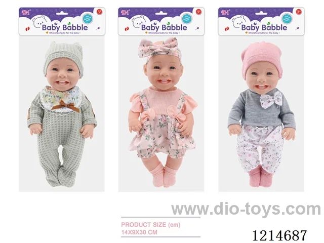 12 inch Smiley Doll (3 Mixed) (Eco-friendly)