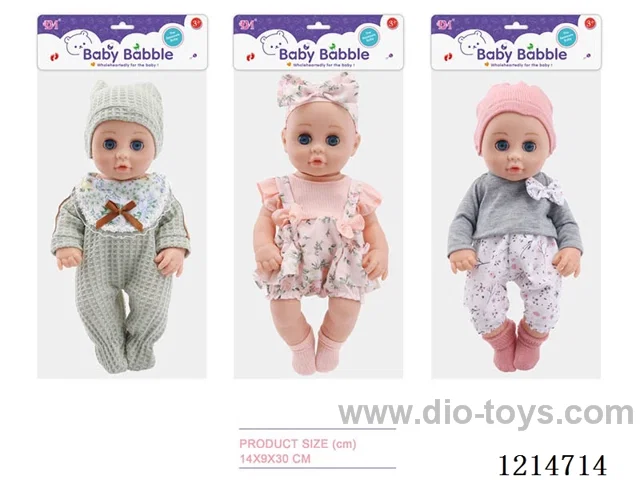 12 inch Blinking Doll (3 Mixed) (Eco-friendly)