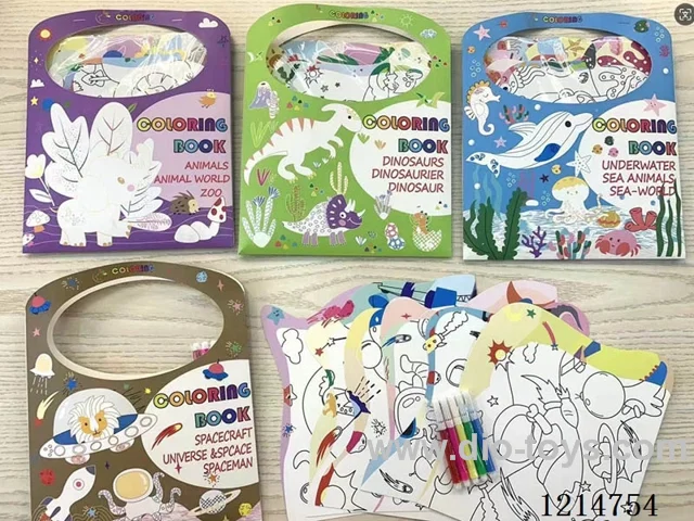 Color filling sketchbook(6PCS+5pens)