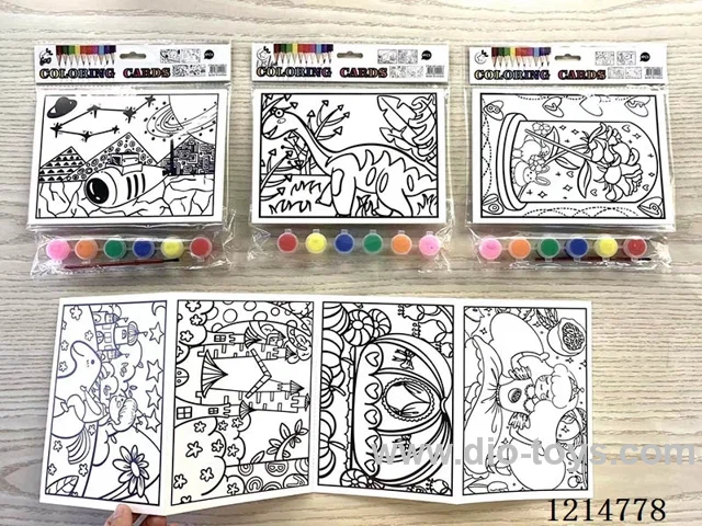 4 Doodle Painting(4PCS+6 colors paint+1 brush)