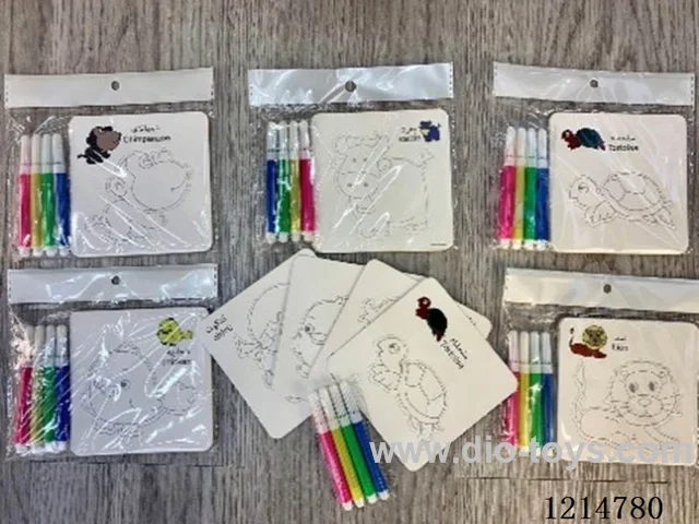Card Doodle (English)(4PCS+4 pens (pen))
