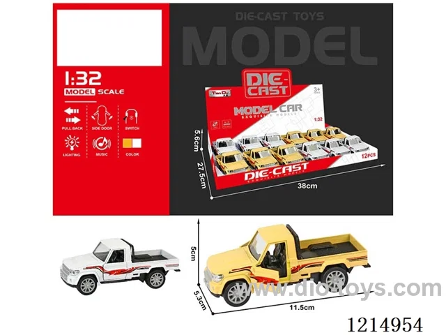 (GCC) 1:32 pull back alloy car two doors openable W L/M included 3*AG3 -12pcs/box