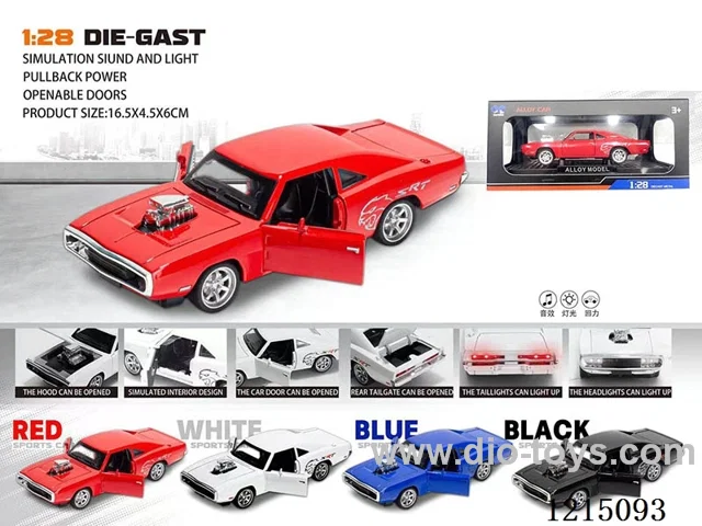 1:28 pull back alloy car W L/M/6 open doors