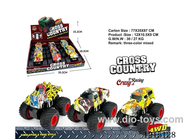 4WD Inertia Spin Buggy 6pcs (Pickup+Jeep+Tractor)
