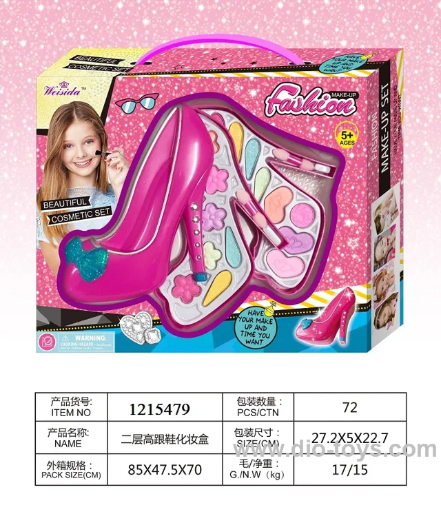 2 layers High heel make up toy in window box