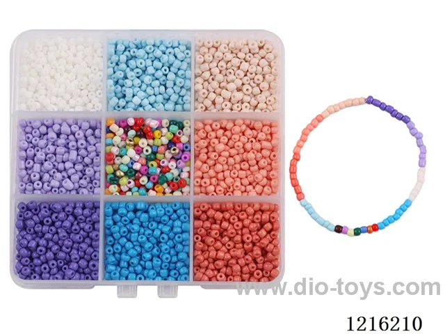 DIY Jewelry Set (3mm rice beads + wire (9 compartments))