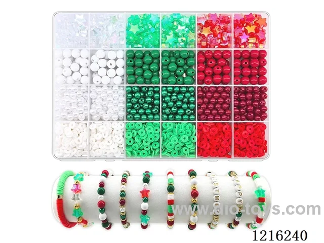 DIY Jewelry Set (6mm pearl + 8mm beads + pentagram + soft ceramic + thread (24 compartments))