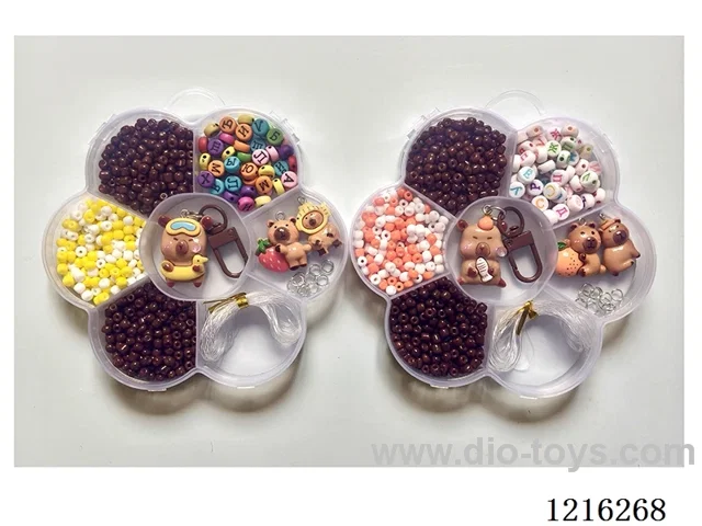 DIY Jewelry Set (4mm rice beads + letter beads + keychain + pendant + open loop wire (7 compartments) - 2 mixes)
