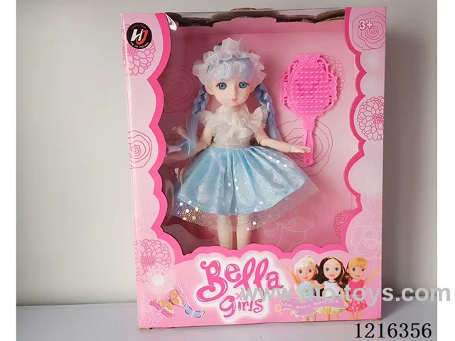 22cm 13 jointed 3D eye Barbie + jewelry
