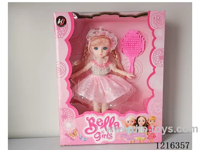 22cm 13 jointed 3D eye Barbie + jewelry