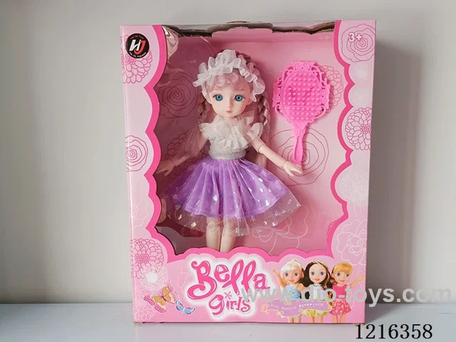 22cm 13 jointed 3D eye Barbie + jewelry