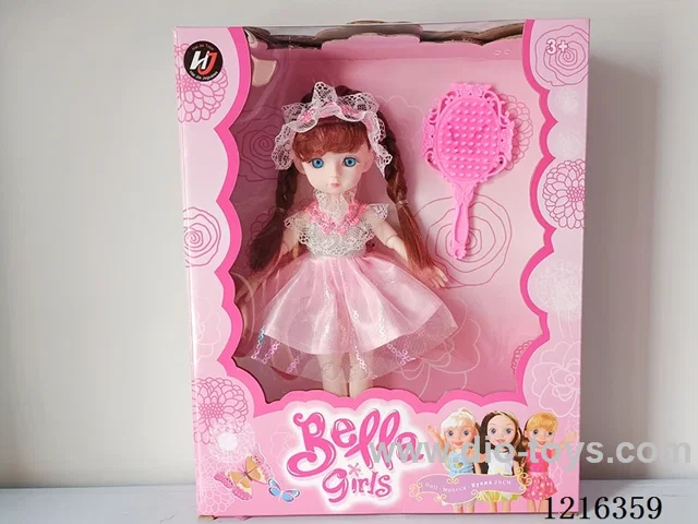 22cm 13 jointed 3D eye Barbie + jewelry