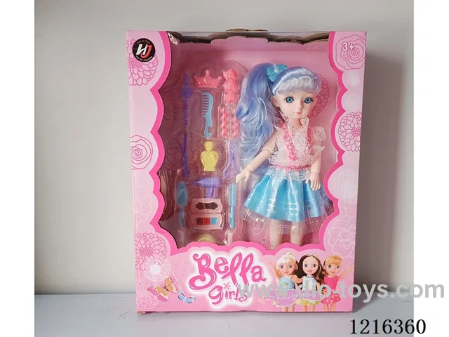 22cm 13 jointed 3D eye Barbie + jewelry