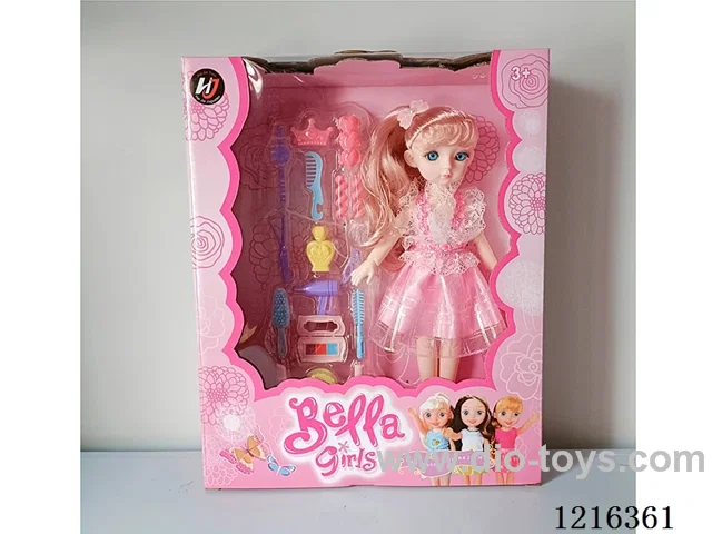 22cm 13 jointed 3D eye Barbie + jewelry