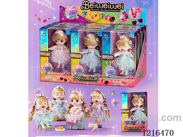 4.5inch  doll 13CM 13 joint solid body doll 12 boxes 4 mixed