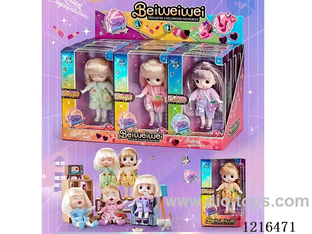 4.5inch  doll 13CM 13 joint solid body doll 12 boxes 5 mixed