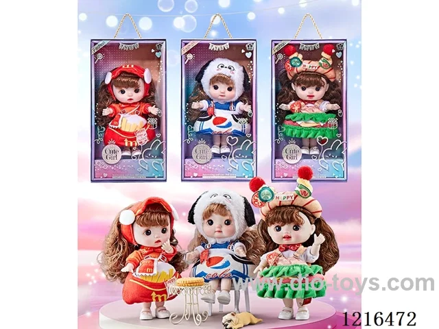 8inch 23CM 5 joint  vinyl body 3D eye doll +IC （Mixed Pack）