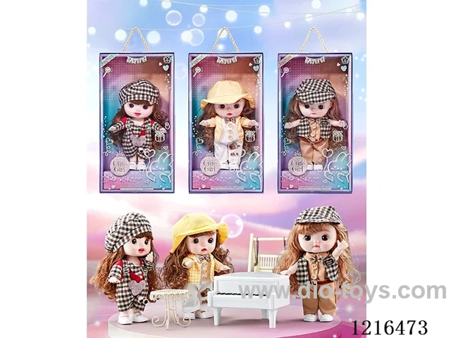 8inch 23CM 5 joint  vinyl body 3D eye doll +IC （Mixed Pack）