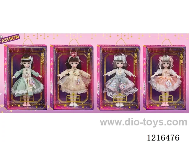 12inch 30CM 21 joint solid body 3D eye doll （Mixed Pack）