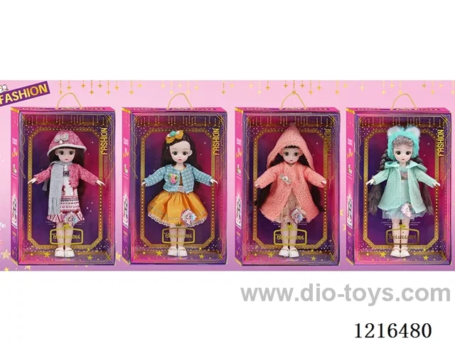 12inch 30CM 21 joint solid body 3D eye doll （Mixed Pack）