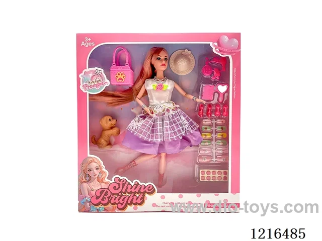 11inch 11 joint solid body color printing eyes Barbie （Mixed Pack）
