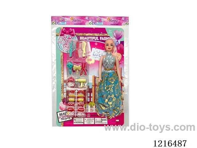 11inch 5 joint empty body color printing eyes Barbie （Mixed Pack）