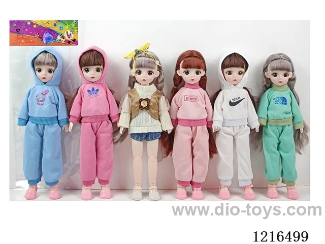 12inch 30CM 21 joint solid body3D eye doll （Mixed Pack）