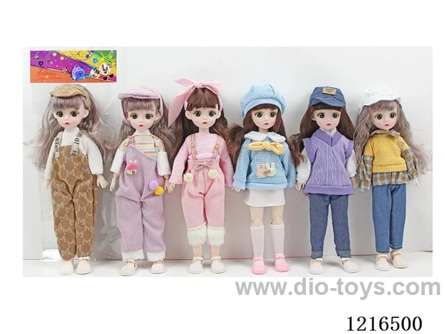 12inch 30CM 21 joint solid body3D eye doll （Mixed Pack）